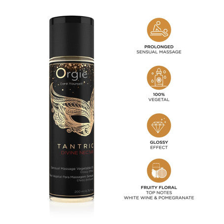 Olio orgie tantric divine nectar olio per massaggi 200 ml