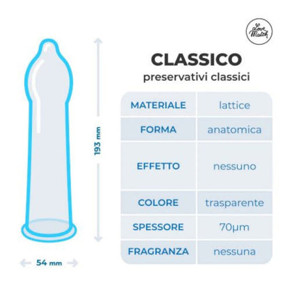 Preservativi classici Profilattici love match 6 pezzi